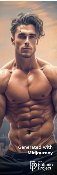 AI generated shirtless muscular man